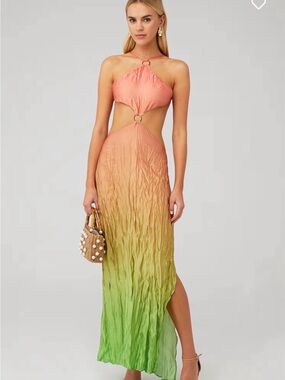 Baobab Collection Ombre Halter, Backless Dress - Size M/Medium